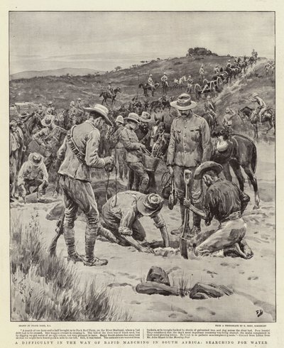 A Difficulty in the Way of Rapid Marching in South Africa, searching for Water by Frank Dadd